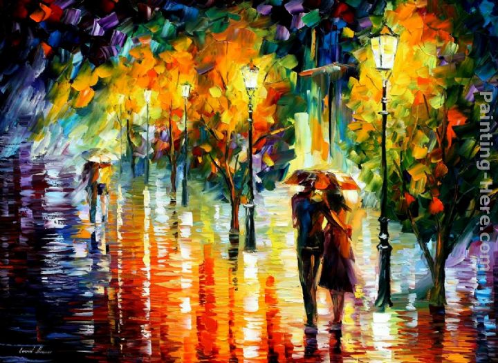TWO COUPLES painting - Leonid Afremov TWO COUPLES art painting